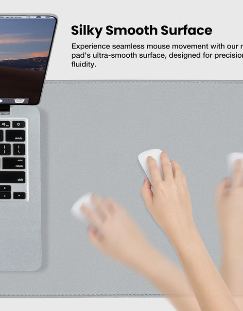 Load image into Gallery viewer, Waterproof Large Gaming Mouse Pad with Durable Stitched Edges，Non-Slip Rubber Base, Mouse Mat Desk Pad for Home Office Gaming, 35.4”X15.7”X0.12”, Gray

