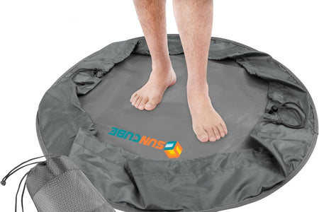 Wetsuit Changing Mat, Waterproof Surf Bag, Drawstring Wetsuit Bag, Surfing Accessories for Kayakers, Dry Bag for Beach, Durable Compact No Leak Mat for Scuba