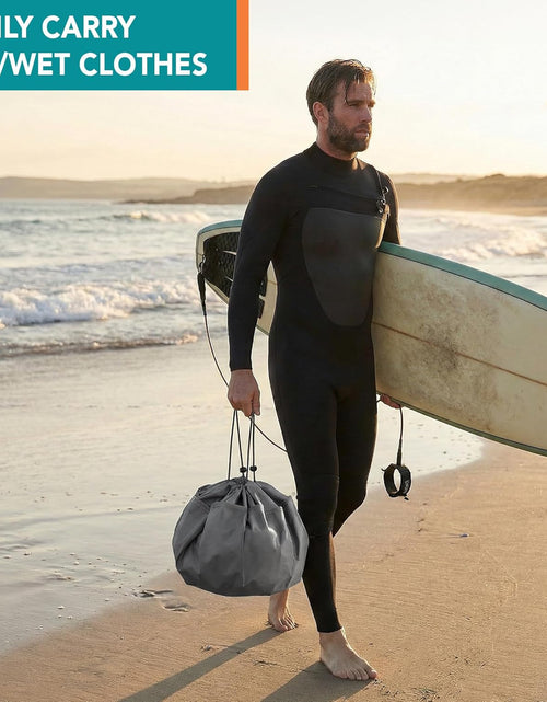 Load image into Gallery viewer, Wetsuit Changing Mat, Waterproof Surf Bag, Drawstring Wetsuit Bag, Surfing Accessories for Kayakers, Dry Bag for Beach, Durable Compact No Leak Mat for Scuba
