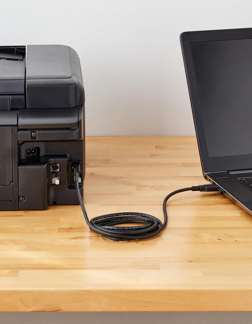 Load image into Gallery viewer, USB 2.0 Printer Cable - A-Male to B-Male Cord - 6 Feet (1.8 Meters), Black
