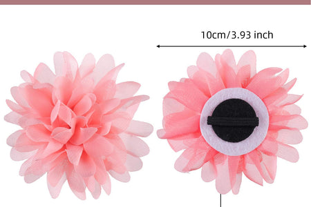 20 Pieces Dog Collar Flowers Pet Flower Bow Ties Multi-Color Dog Charms Flower for Puppy Dog Collar Grooming Accessories (10 Cm/ 4 Inch)