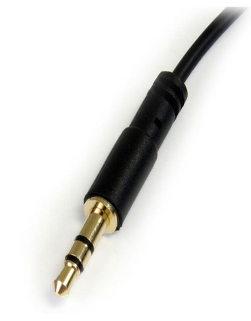 Load image into Gallery viewer, 1 Ft. (0.3 M) Right Angle 3.5 Mm Audio Cable - 3.5Mm Slim Audio Cable - Right Angle - Male/Male - Aux Cable (MU1MMSRA), Black
