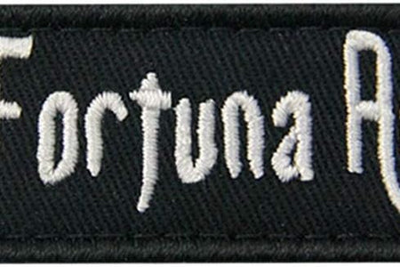 Fortis Fortuna Adiuvat Fortune Favors the Brave Morale Tactical Patch Embroidered Applique Fastener Hook & Loop Emblem