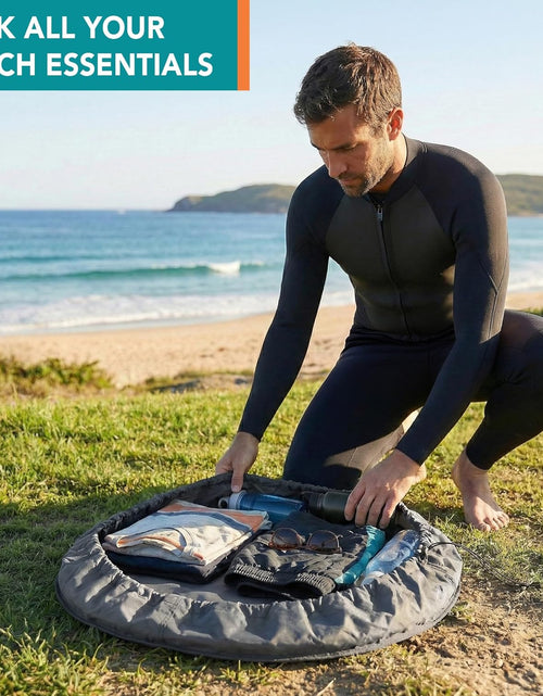 Load image into Gallery viewer, Wetsuit Changing Mat, Waterproof Surf Bag, Drawstring Wetsuit Bag, Surfing Accessories for Kayakers, Dry Bag for Beach, Durable Compact No Leak Mat for Scuba
