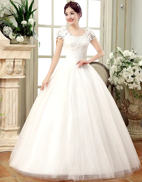 Load image into Gallery viewer, Yc-X01#Lace up Wedding Dress Prom Ball Gown Wholesale Cheap Dresses Bride Married Pregnant Wholesale Party Customize Large Size
