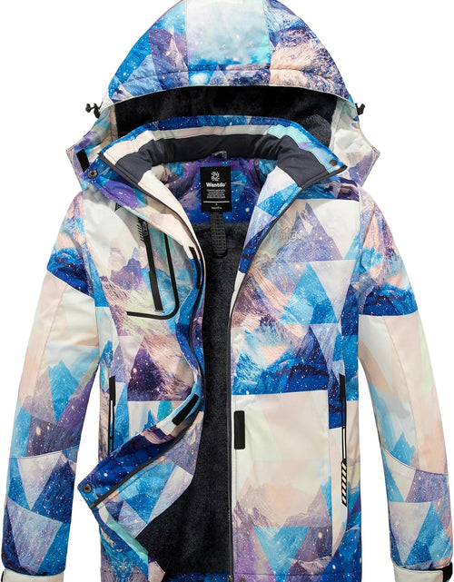 Load image into Gallery viewer, Women'S Mountain Waterproof Ski Jacket Windproof Rain Jacket Winter Warm Hooded Coat
