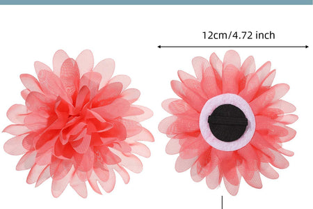 20 Pieces Dog Collar Flowers Pet Flower Bow Ties Multi-Color Dog Charms Flower for Puppy Dog Collar Grooming Accessories (12 Cm/ 4.7 Inch)