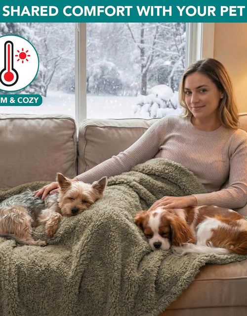 Load image into Gallery viewer, Fluffy Waterproof Dog Blanket Fleece | Soft Warm Pet Fleece Throw for Large Dogs and Cats | Fuzzy Plush Sherpa Throw Furniture Protector Sofa Couch Bed
