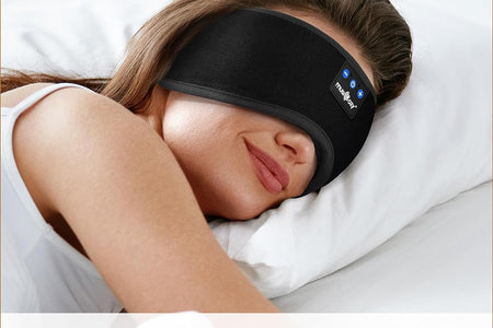 Sleep Headphones Bluetooth 5.4 Headband Sleeping Eye Mask for Mom Women Men Wireless Music Earbuds Earphones for Side Sleepers Built-In HD Speakers Cool Gadgets Unique Gifts